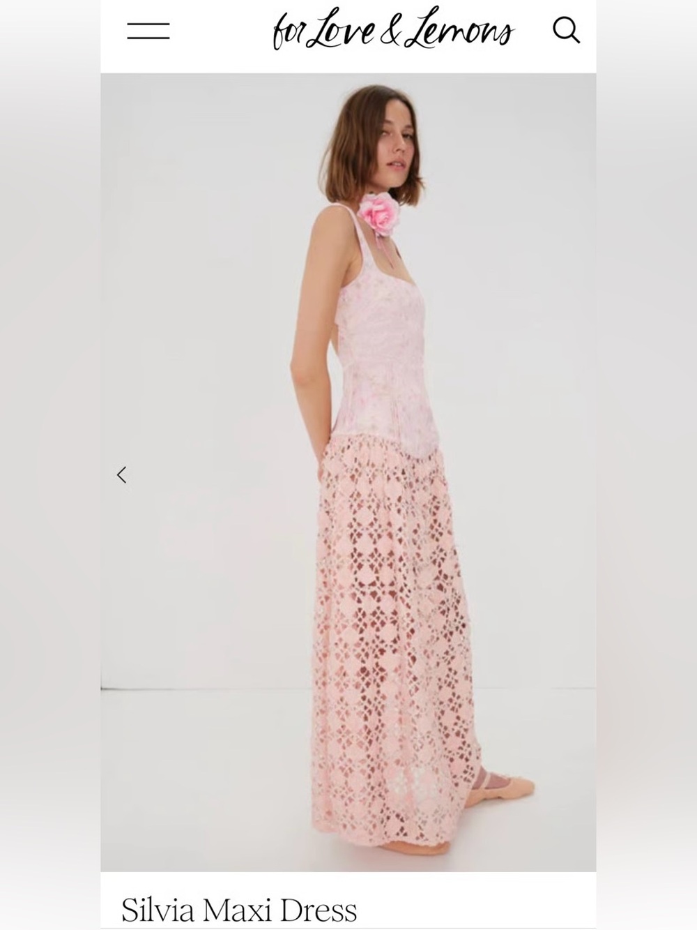 For Love & Lemons Silvia Maxi Dress